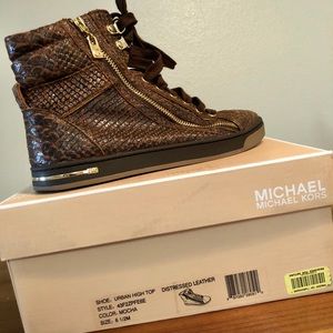 High-Top Leather Sneakers